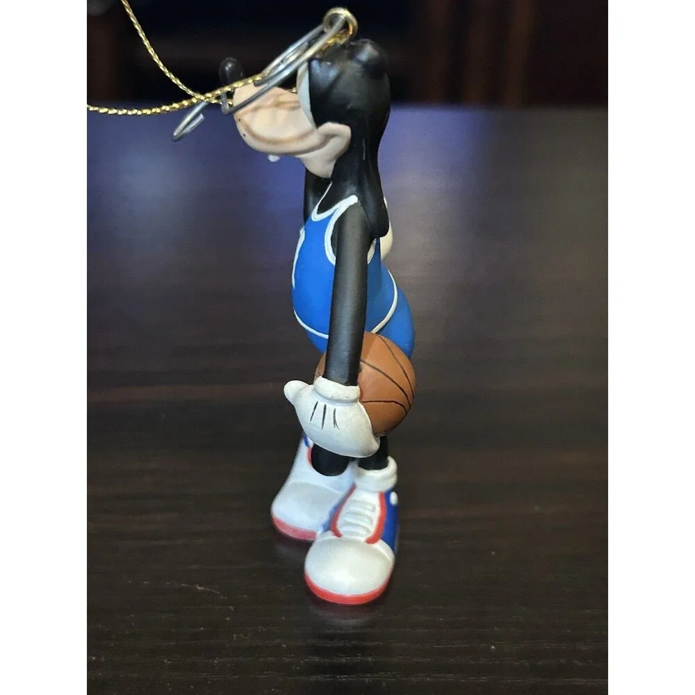 Vintage Disney Sports Goofy Basketball Porcelain Bisque Christmas Ornament 4”